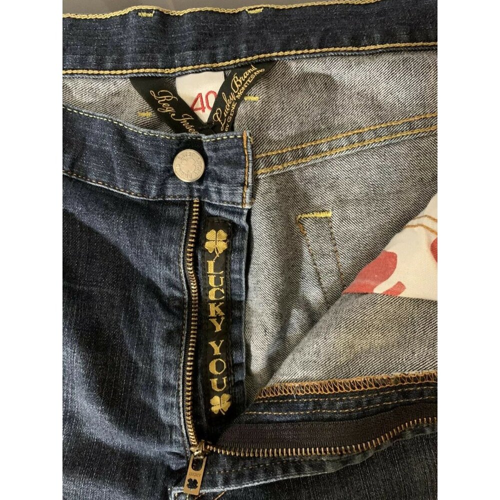 Lucky Brand‎ Zipper Fly Dungarees Denim Jeans W 40 L 31 by Gene Montesano